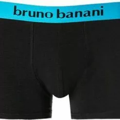 bruno banani Shorts 2er Pack Flow. 2203-1388/2150 Trunks, Baumwoll-Stretch, Aqua-schwarz -Wäsche Verkaufsshop 379106 norm2