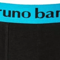 bruno banani Shorts 2er Pack Flow. 2203-1388/2150 Trunks, Baumwoll-Stretch, Aqua-schwarz -Wäsche Verkaufsshop 379106 norm3