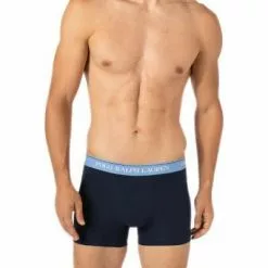 Polo Ralph Lauren Trunks 3er Pack 714830299/032 Baumwoll-Stretch, Marineblau, Weinrot-hellblau-gelb -Wäsche Verkaufsshop 379133 norm2