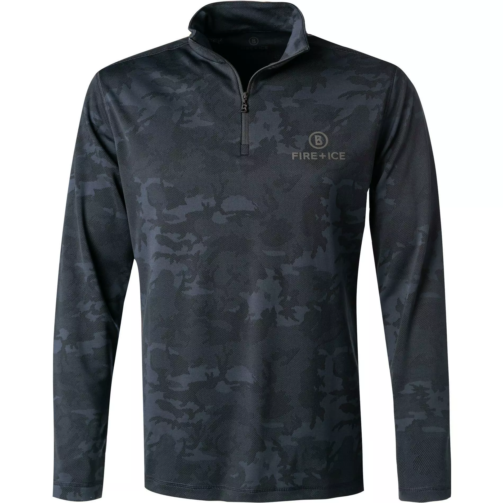 FIRE + ICE Longsleeve Pascal 5413/7082/468 Mikrofaser, Blau camouflage, Nachtblau 1 FIRE + ICE Longsleeve Pascal 5413/7082/468 Mikrofaser, Blau camouflage, Nachtblau