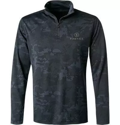 FIRE + ICE Longsleeve Pascal 5413/7082/468 Mikrofaser, Blau camouflage, Nachtblau 2 FIRE + ICE Longsleeve Pascal 5413/7082/468 Mikrofaser, Blau camouflage, Nachtblau – Bild 2