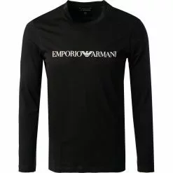 EMPORIO ARMANI T-Shirt 8N1TN8/1JPZZ/0021 Longsleeve, Baumwolle, Schwarz