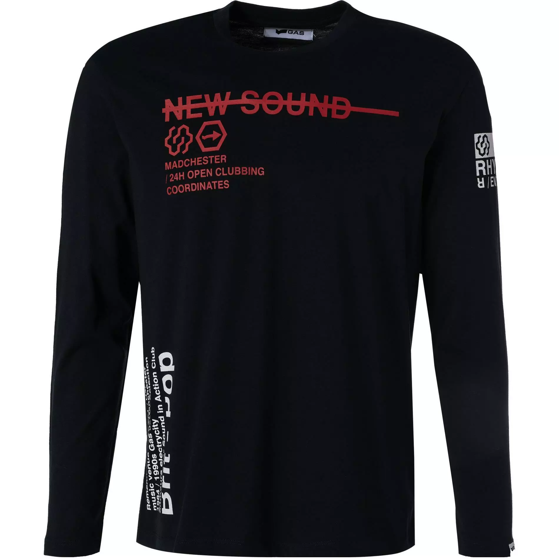 GAS Longsleeve 300223 184451/0194 Bio Baumwolle, Dunkelblau 1 GAS Longsleeve 300223 184451/0194 Bio Baumwolle, Dunkelblau