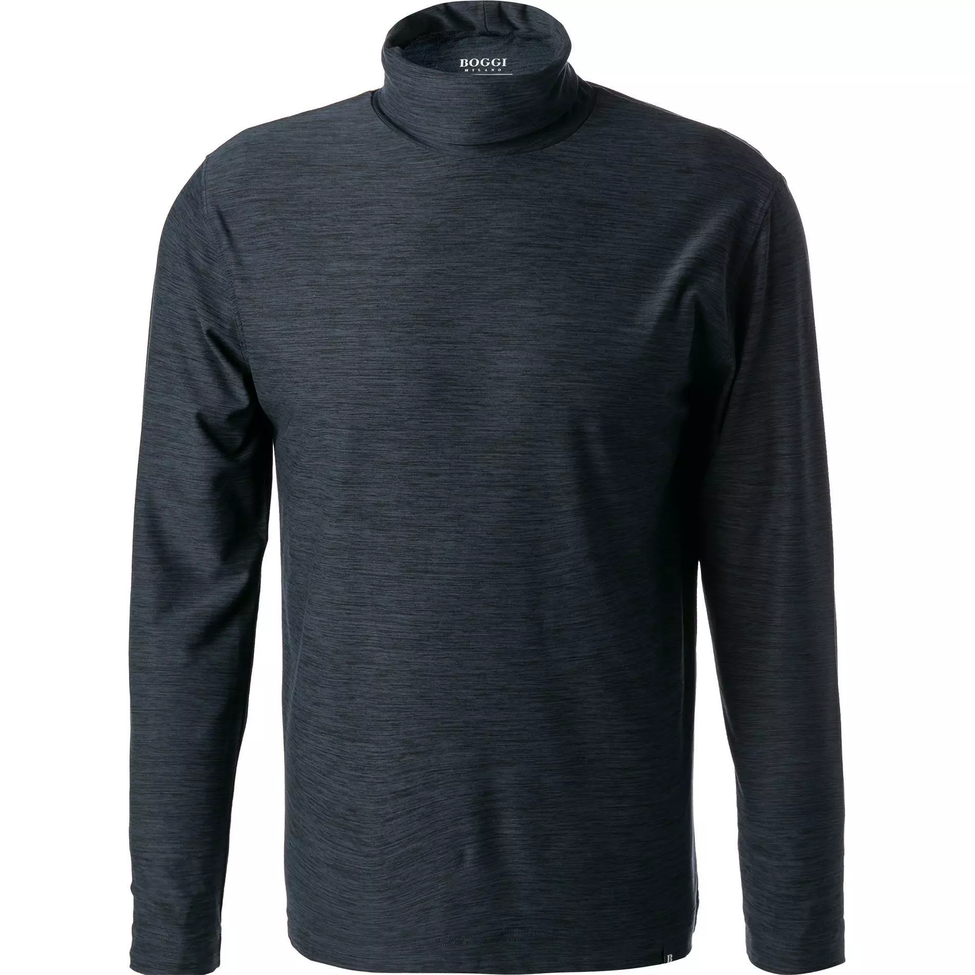 BOGGI MILANO Rollkragenshirt BO21A0412/01 Mikrofaser, Navy meliert, Navy 1 BOGGI MILANO Rollkragenshirt BO21A0412/01 Mikrofaser, Navy meliert, Navy