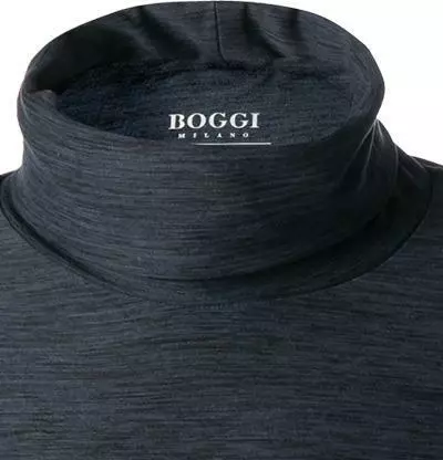 BOGGI MILANO Rollkragenshirt BO21A0412/01 Mikrofaser, Navy meliert, Navy 3 BOGGI MILANO Rollkragenshirt BO21A0412/01 Mikrofaser, Navy meliert, Navy – Bild 3