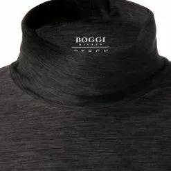BOGGI MILANO Rollkragenshirt BO21A0412/03 Mikrofaser, Dunkelgrau meliert, Dunkelgrau -Wäsche Verkaufsshop 379931 norm2