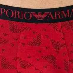 EMPORIO ARMANI Trunk 111389/1A506/35874 Baumwoll-Stretch, Rot-schwarz -Wäsche Verkaufsshop 380526 norm2