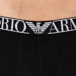 EMPORIO ARMANI Trunks 2er Pack 111769/1A720/06721 Baumwoll-Stretch, Schwarz-rot -Wäsche Verkaufsshop 380527 norm3