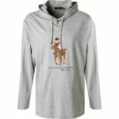 Polo Ralph Lauren T-Shirt 711853354/001 Longsleeve, Big&Tall, Baumwolle, Grau meliert, Grau