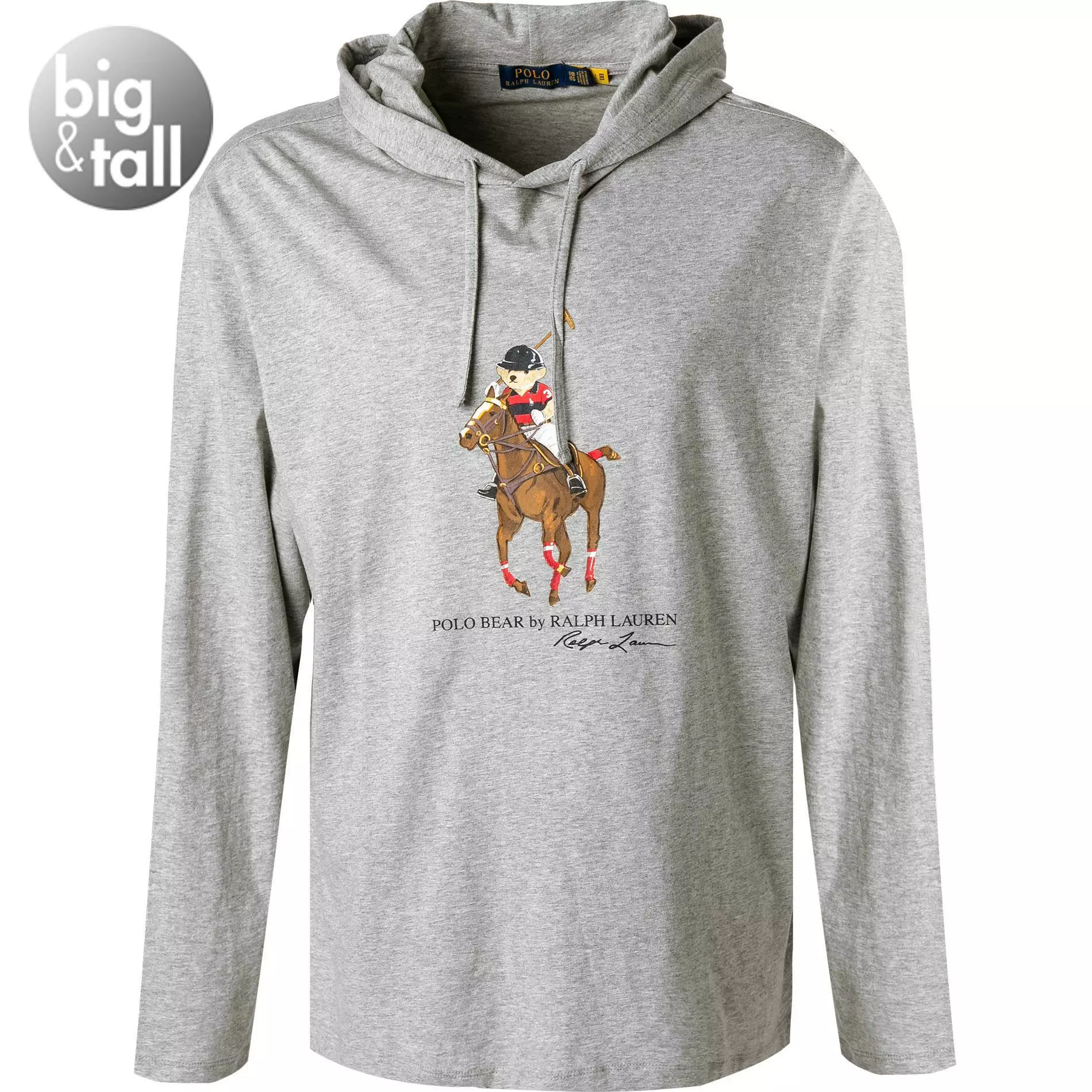 Polo Ralph Lauren T-Shirt 711853354/001 Longsleeve, Big&Tall, Baumwolle, Grau meliert, Grau 2 Polo Ralph Lauren T-Shirt 711853354/001 Longsleeve, Big&Tall, Baumwolle, Grau meliert, Grau – Bild 2