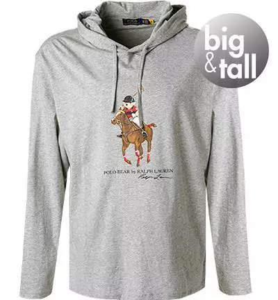 Polo Ralph Lauren T-Shirt 711853354/001 Longsleeve, Big&Tall, Baumwolle, Grau meliert, Grau 3 Polo Ralph Lauren T-Shirt 711853354/001 Longsleeve, Big&Tall, Baumwolle, Grau meliert, Grau – Bild 3