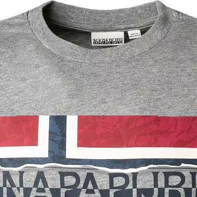 NAPAPIJRI Longsleeve NP0A4FRQ/160 Baumwolle, Grau meliert 3 NAPAPIJRI Longsleeve NP0A4FRQ/160 Baumwolle, Grau meliert – Bild 3