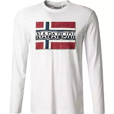 NAPAPIJRI Longsleeve NP0A4FRQ/002 Baumwolle, Weiß 2 NAPAPIJRI Longsleeve NP0A4FRQ/002 Baumwolle, Weiß – Bild 2