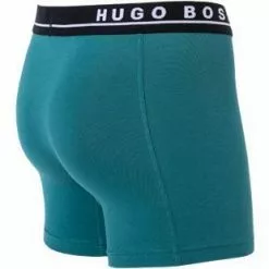 BOSS Boxer Briefs 3er Pack 50458544/968 Trunks, Baumwoll-Stretch, Grau-petrol-navy, Grau-türkis-navy -Wäsche Verkaufsshop 380923 norm4