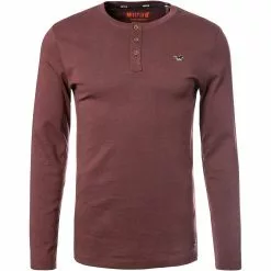 MUSTANG T-Shirt 1011485/7192 Longsleeve, Slim Fit, Baumwolle, Bordeaux