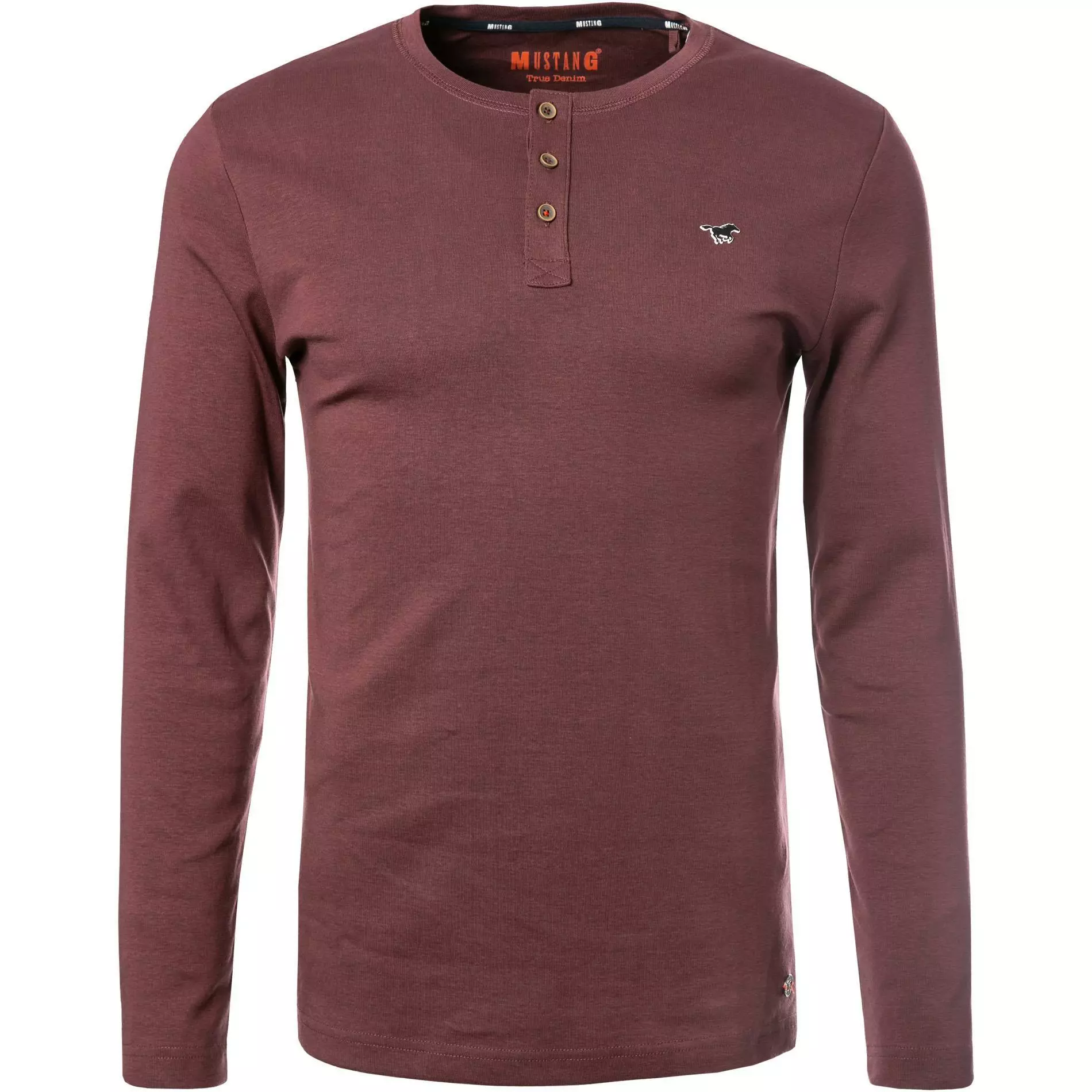 MUSTANG T-Shirt 1011485/7192 Longsleeve, Slim Fit, Baumwolle, Bordeaux 1 MUSTANG T-Shirt 1011485/7192 Longsleeve, Slim Fit, Baumwolle, Bordeaux