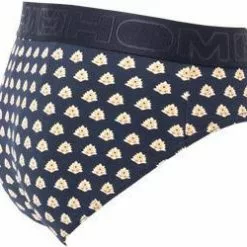 HOM Mini Briefs HO1 Grimaud 402273/I0RA Slip, Baumwoll-Stretch, Marine-curry, Navy -Wäsche Verkaufsshop 381498 norm2