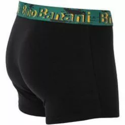 bruno banani Shorts 2er Pack 2201-2332/4322 Trunks, Baumwoll-Stretch, Grün-schwarz, Schwarz-grün -Wäsche Verkaufsshop 381532 norm3