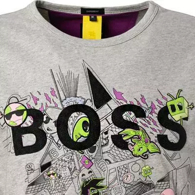 BOSS Longsleeve Tovel Lotus 50462903/053 Oversized Fit, Baumwolle, Grau, Hellgrau 3 BOSS Longsleeve Tovel Lotus 50462903/053 Oversized Fit, Baumwolle, Grau, Hellgrau – Bild 3