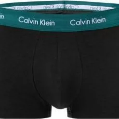 Calvin Klein Underwear Calvin Klein COTTON STRETCH 3er Pack U2664G/WHJ Trunks, Baumwoll-Stretch, Schwarz, Tannengrün-blau-rot -Wäsche Verkaufsshop 381676 norm2