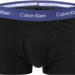 Calvin Klein Underwear Calvin Klein COTTON STRETCH 3er Pack U2664G/WHJ Trunks, Baumwoll-Stretch, Schwarz, Tannengrün-blau-rot -Wäsche Verkaufsshop 381676 norm3
