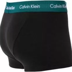 Calvin Klein Underwear Calvin Klein COTTON STRETCH 3er Pack U2664G/WHJ Trunks, Baumwoll-Stretch, Schwarz, Tannengrün-blau-rot -Wäsche Verkaufsshop 381676 norm4