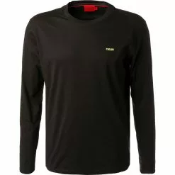 HUGO Longsleeve Derol 50447977/005 Baumwolle, Kohlschwarz
