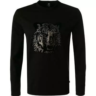 BOSS Longsleeve Talley 50471864/001 Baumwolle, Schwarz, Schwarz-bronz 2 BOSS Longsleeve Talley 50471864/001 Baumwolle, Schwarz, Schwarz-bronz – Bild 2