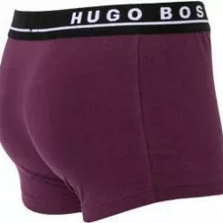 BOSS Trunks 3er Pack 50458545/966 Baumwoll-Stretch, Berre-schwarz, Purpur -Wäsche Verkaufsshop 381758 norm4