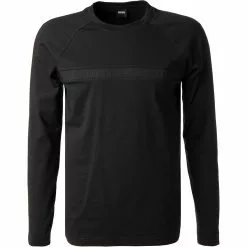 BOSS Longsleeve Togn Tape 50462863/001 Baumwolle, Schwarz