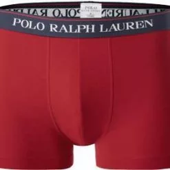 Polo Ralph Lauren Trunks 3er Pack 714830299/020 Baumwoll-Stretch, Oliv-barolo-navy, Rot-olive-navy -Wäsche Verkaufsshop 381851 norm2