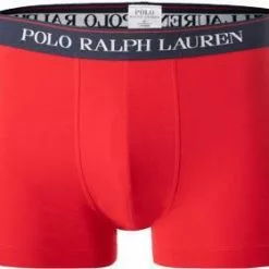 Polo Ralph Lauren Trunks 3er Pack 714830299/031 Baumwoll-Stretch, Royal-rot-navy gemustert, Navy-rot-kornblumen -Wäsche Verkaufsshop 381852 norm2