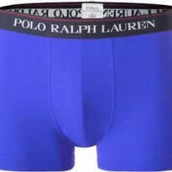 Polo Ralph Lauren Trunks 3er Pack 714830299/031 Baumwoll-Stretch, Royal-rot-navy gemustert, Navy-rot-kornblumen -Wäsche Verkaufsshop 381852 norm3