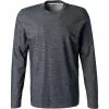 BOGGI MILANO T-Shirt BO21A0411/01 Longsleeve, Baumwolle, Navy meliert, Navy