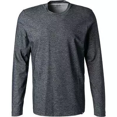 BOGGI MILANO T-Shirt BO21A0411/01 Longsleeve, Baumwolle, Navy meliert, Navy 2 BOGGI MILANO T-Shirt BO21A0411/01 Longsleeve, Baumwolle, Navy meliert, Navy – Bild 2