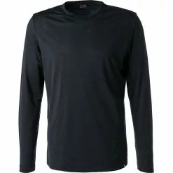 BOGGI MILANO T-Shirt BO21A0407/01 Longsleeve, Wolle, Navy