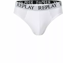Replay Briefs 2er Pack I101182/N190 Slips, Baumwoll-Stretch, Weiß