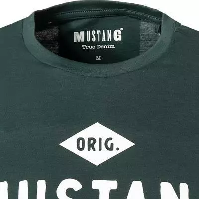 MUSTANG T-Shirt 1011954/6432 Longsleeve, Baumwolle, Dunkelgrün 3 MUSTANG T-Shirt 1011954/6432 Longsleeve, Baumwolle, Dunkelgrün – Bild 3