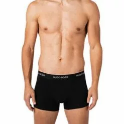 BOSS Trunks 2er Pack 50464433/120 Baumwoll-Stretch, Schwarz-weiß gemustert, Weiß-schwarz -Wäsche Verkaufsshop 382716 norm2