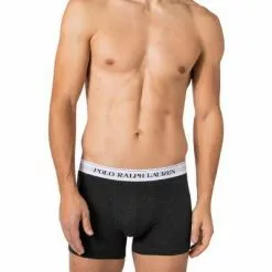 Polo Ralph Lauren Trunks 3er Pack 714830299/025 Baumwoll-Stretch, Grau-blau meliert, Blau-graphit-denim -Wäsche Verkaufsshop 382868 norm3