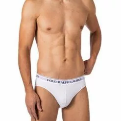 Polo Ralph Lauren Briefs 3er Pack 714835884/003 Slips, Baumwoll-Stretch, Schwarz-weiß-grau, Weiß-schwarz-grau -Wäsche Verkaufsshop 382894 norm2