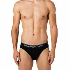 Polo Ralph Lauren Briefs 3er Pack 714835884/003 Slips, Baumwoll-Stretch, Schwarz-weiß-grau, Weiß-schwarz-grau -Wäsche Verkaufsshop 382894 norm3