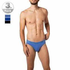Polo Ralph Lauren Briefs 3er Pack 714835884/004 Slips, Baumwoll-Stretch, Blau, Navy-saphir-blau