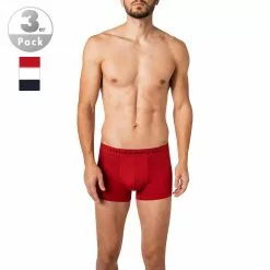 Polo Ralph Lauren Trunks 3er Pack 714835885/008 Baumwoll-Stretch, Navy-rot-weiß, Rot-weiß-navy