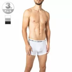 JOOP! Boxer Mix 3er Pack 30030790/970 Trunks, Baumwoll-Stretch, Weiß-grau-schwarz, Schwarz-grau-weiß