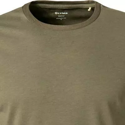 OLYMP Casual Modern Fit T-Shirt 5600/14/47 Longsleeve, Baumwolle, Olivgrün, Oliv 3 OLYMP Casual Modern Fit T-Shirt 5600/14/47 Longsleeve, Baumwolle, Olivgrün, Oliv – Bild 3
