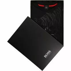 BOSS Longsleeve Togn Iconic 50463004/001 Relaxed Fit, Bio Baumwolle, Schwarz