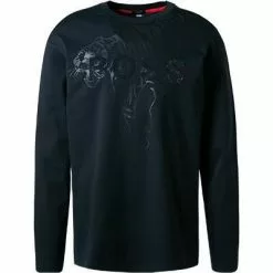BOSS Longsleeve Togn Iconic 50463004/001 Relaxed Fit, Bio Baumwolle, Schwarz -Wäsche Verkaufsshop 383405 norm2
