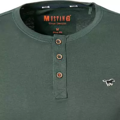 MUSTANG Longsleeve 1012375/6432 Slim Fit, Baumwolle, Tannengrün 3 MUSTANG Longsleeve 1012375/6432 Slim Fit, Baumwolle, Tannengrün – Bild 3