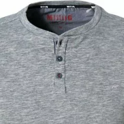 MUSTANG Longsleeve 1011956/4140 Baumwolle, Blaugrau meliert, Blaugrau -Wäsche Verkaufsshop 383595 norm2